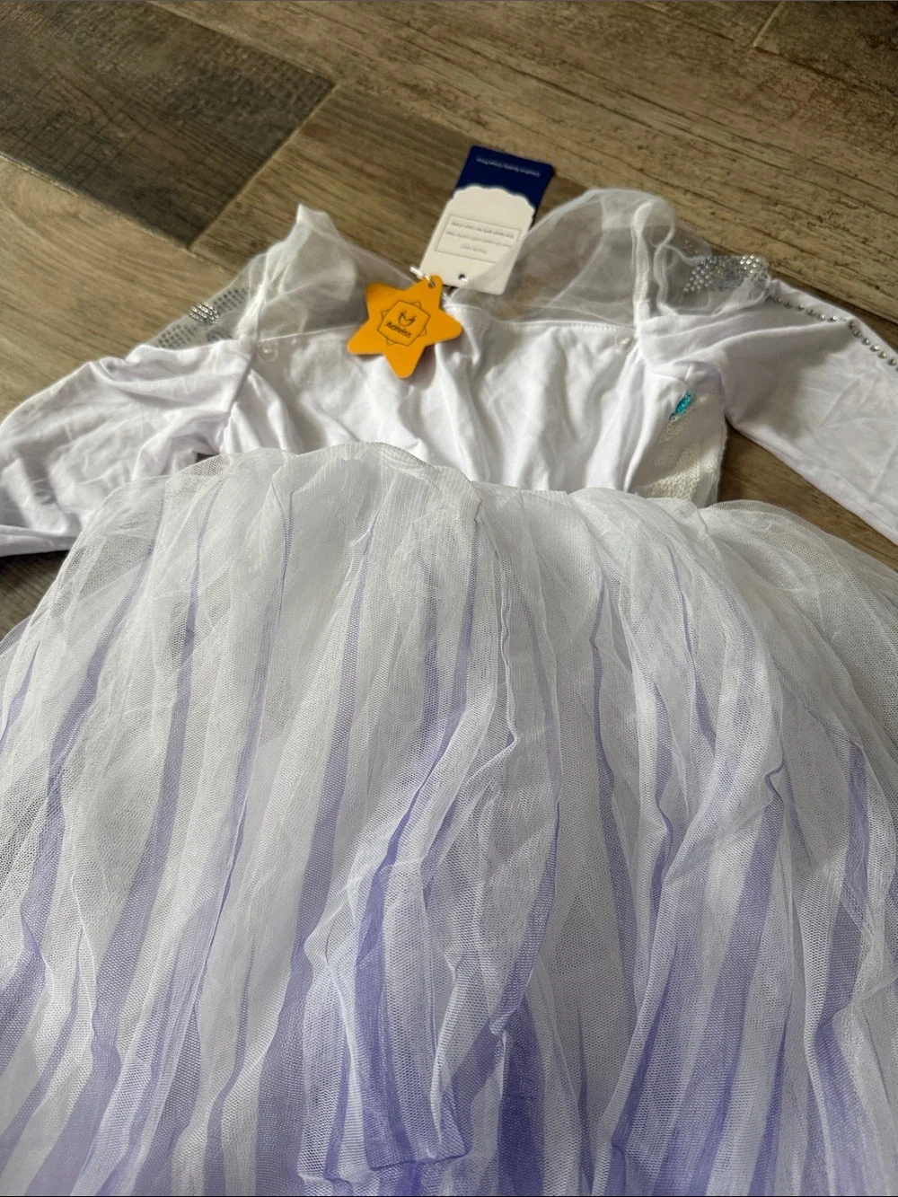 White & Lavender Elsa Princess Kids Costume Dress